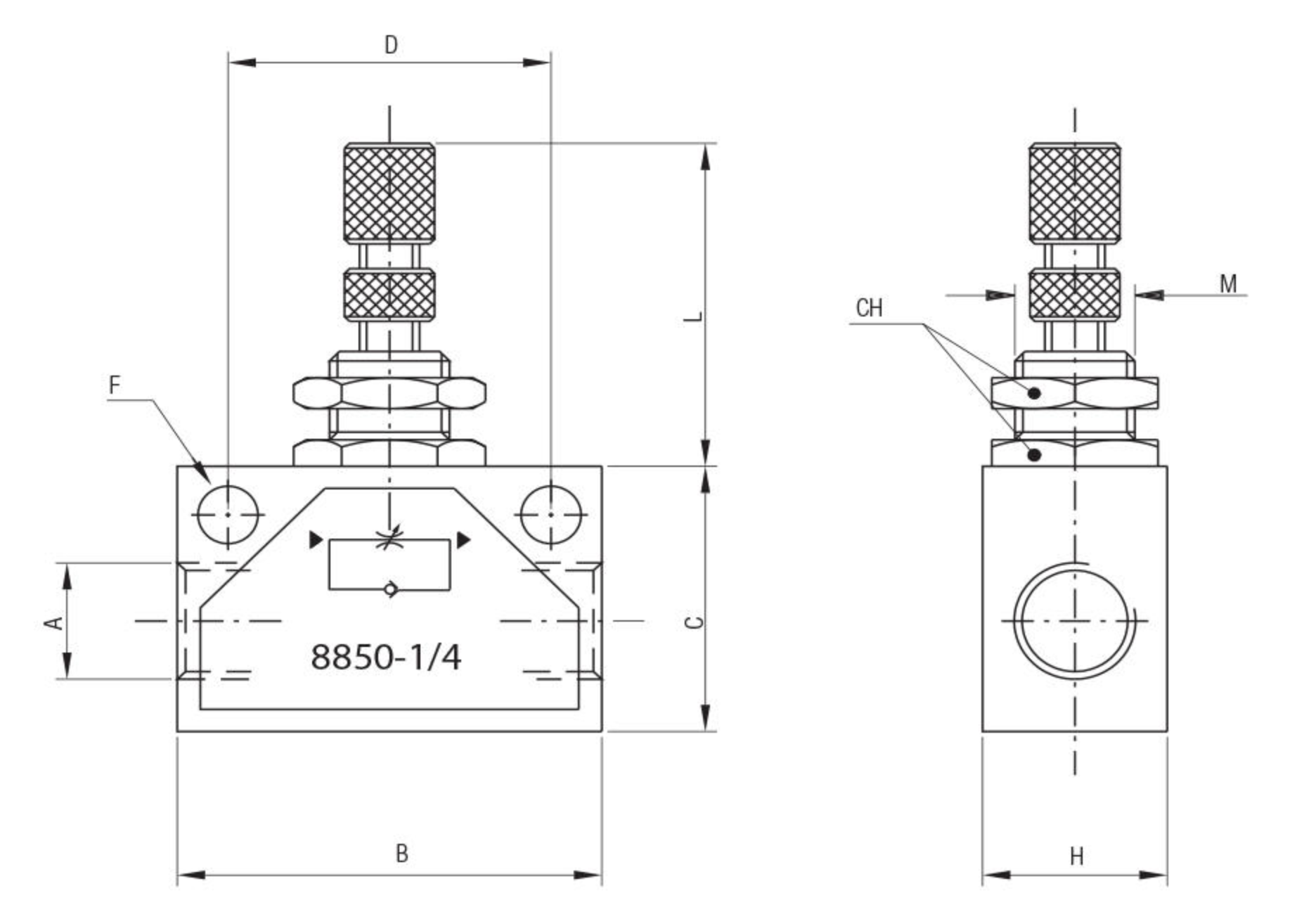 skrtiaci jednosmerny ventil vzduch aignep UNI-DIRECTIONAL FLOW REGULATOR